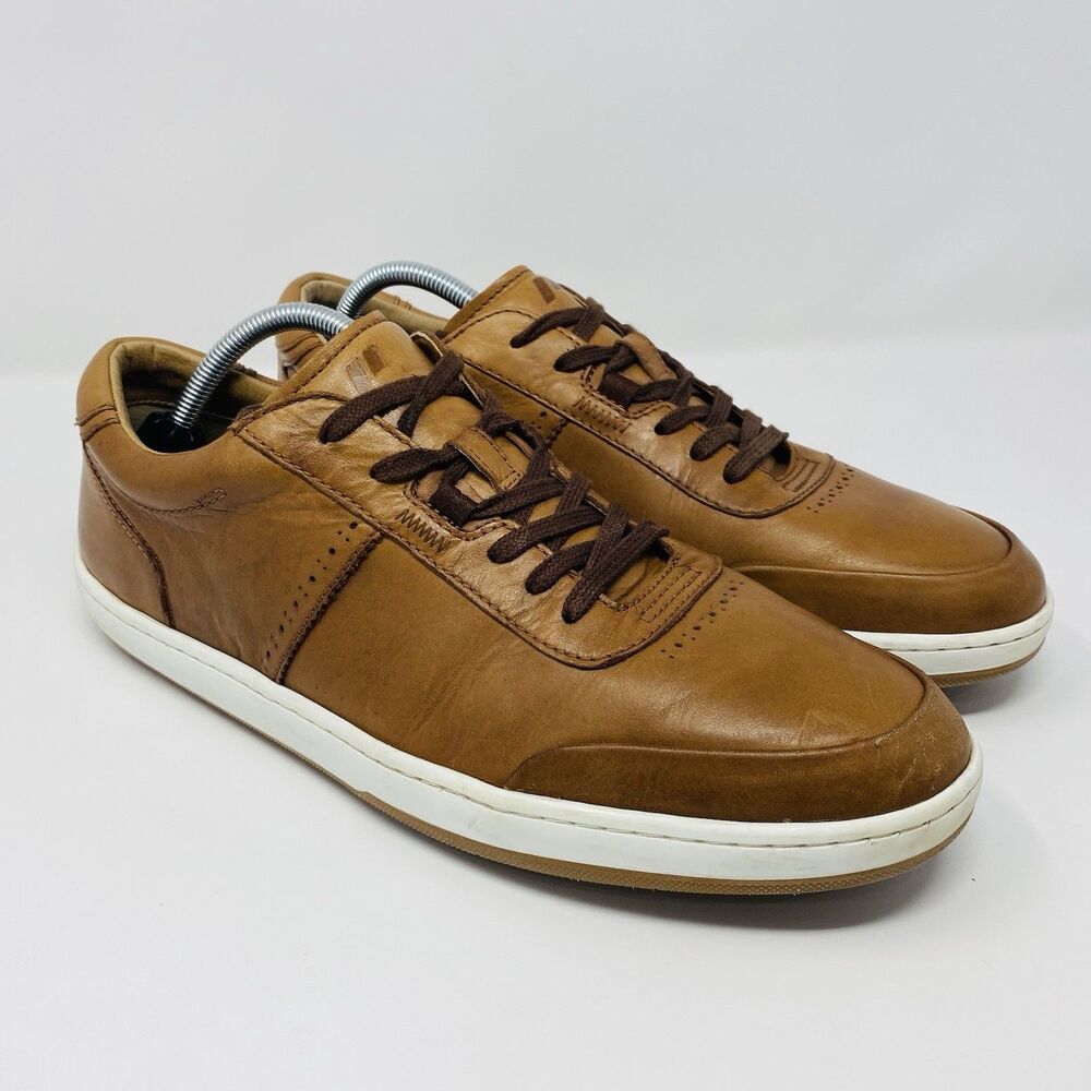 Piloti Men’s Avenue 11.5 Cognac Brown Burnished Leather Driving Shoes Comfort